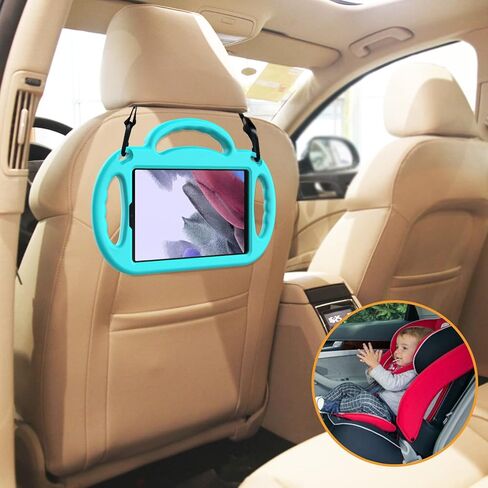 حافظة LTROP للأطفال لهاتف Samsung Galaxy Tab A7 Lite 8.7 بوصة 2021، حافظة Galaxy Tab A7 lite مع حزام، حافظة بمقبض خفيف الوزن مقاومة للصدمات لهاتف Samsung Galaxy Tab A7 Lite 2021(SM-T220/T225/T227)، أزرق in Kuwait