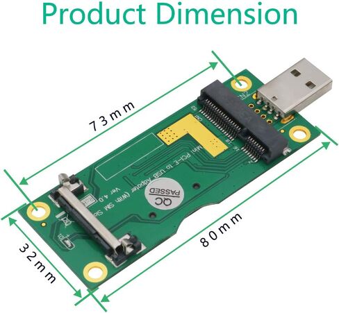 محول PCI-E صغير إلى USB مع فتحة بطاقة SIM لبطاقات شبكة 3G / 4G in Kuwait