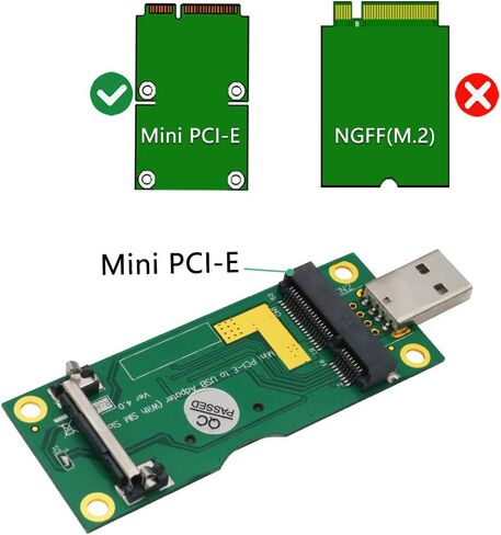 محول PCI-E صغير إلى USB مع فتحة بطاقة SIM لبطاقات شبكة 3G / 4G in Kuwait