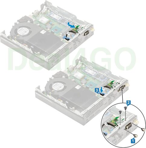 لوحة ابنة منفذ فيديو HDMI من ديل فور جو HXPK2 1KNYY R07CP 5N1NY بديلة لديل اوبتيبليكس 5060 5070 7070 7090 3060 3070 SFF بريسيجن 3240 3430 3440 in Kuwait