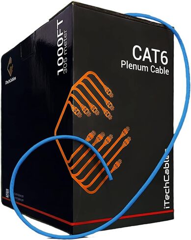 كابل تصنيف Cat6 بلينيوم 1000 قدم CMP ، اجتاز اختبار فلور، زوج 4 معيار السلك الأمريكي، كابل شبكة 550 ميجا هرتز زوج ملتوي غير محمي (UTP)، كابل إيثرنت مجمع، كابلات iTech، أزرق in Kuwait