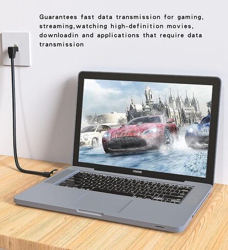 كابل تصحيح إيثرنت محمي CAT6 بزاوية يمين 90 درجة، سلك شبكة جيجابت FTP RJ45، كابل إيثرنت كمبيوتر عالي السرعة من Cat 6 - 10 أقدام in Kuwait