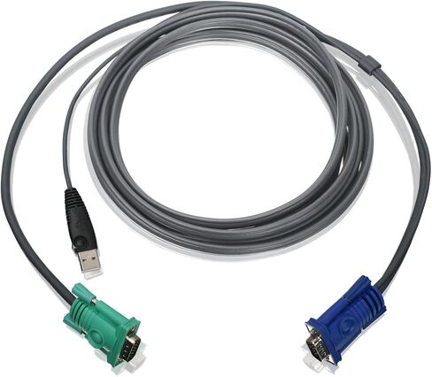 IOGEAR USB KVM Cable, 10 Feet, G2L5203U, Dark Gray in Kuwait
