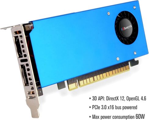 بطاقة رسومات SRhonyra GeForce GTX 1650 4GB منخفضة المستوى GDDR5 128 بت بطاقة فيديو مزدوجة الشاشة DP HDMI مخرجات فتحة واحدة GPU PCI-e 3.0 x16 حافلة تعمل بالطاقة in Kuwait