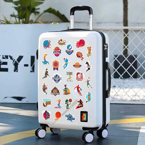 مجموعة ملصقات كرة السلة لمحبي كرة السلة والطلاب المراهقين - 50 قطعة من الملصقات والشارات ذات طابع كرة السلة لأجهزة الكمبيوتر المحمول، وزجاجات المياه، وحافظة الهاتف، والجيتار، ولوح التزلج، والأمتعة، والكمبيوتر المحمول in Kuwait