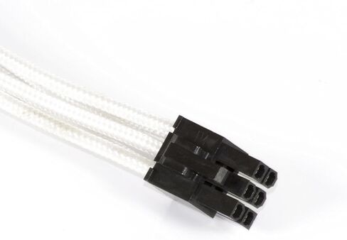 Phanteks 8 to 8 (6+2) Pin VGA Premium Sleeved Extension Cable 19.68" Length, White(PH-CB8V_WT) in Kuwait