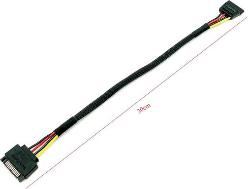 YOUKITTY 15-pin SATA Male to pin SATA Female Power Adapter Cable for powering Hard Drives 11.8 (2-Pieces) in Kuwait