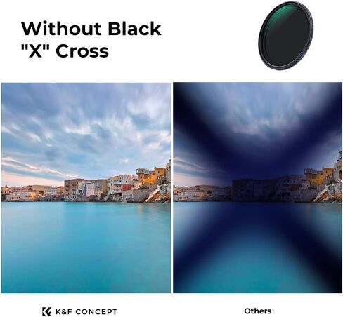 فلتر عدسة الكاميرا K&F Concept 105 مم متغير ND ND2-ND32 (1-5 توقفات) فلتر كثافة محايدة بدون X Cross HD مع 28 طلاء متعدد الطبقات مقاوم للماء (سلسلة Nano-X) in Kuwait