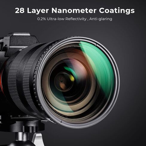 فلتر عدسة الكاميرا K&F Concept 105 مم متغير ND ND2-ND32 (1-5 توقفات) فلتر كثافة محايدة بدون X Cross HD مع 28 طلاء متعدد الطبقات مقاوم للماء (سلسلة Nano-X) in Kuwait