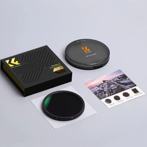 فلتر عدسة الكاميرا K&F Concept 105 مم متغير ND ND2-ND32 (1-5 توقفات) فلتر كثافة محايدة بدون X Cross HD مع 28 طلاء متعدد الطبقات مقاوم للماء (سلسلة Nano-X) in Kuwait