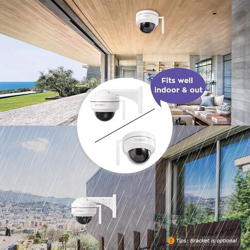 كاميرا أمان لاسلكية xmartO 2K HD Dome PTZ مع تتبع تلقائي وصوت، كاميرا مراقبة WiFi داخلية/خارجية تعمل بشكل مستقل أو مع NVR، أو التسجيل على بطاقة SD أو NVR أو التخزين السحابي in Kuwait