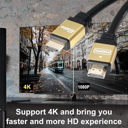 HDMI Cable(20 Feet) HDMI 2.0V Support 4K 2160P,1080P,3D,Audio Return and Ethernet - 1 Pack(Grey) in Kuwait