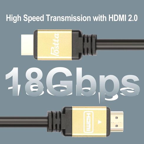HDMI Cable(20 Feet) HDMI 2.0V Support 4K 2160P,1080P,3D,Audio Return and Ethernet - 1 Pack(Grey) in Kuwait