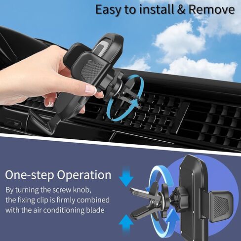 حامل هاتف Poboko لتنفيس السيارة [حاملات هواتف مطورة 2023] حامل هاتف خلوي للسيارة بدون استخدام اليدين مناسب للهواتف الذكية، iPhone. [قوي عسكري، قبضة محكمة ولا تنزلق أبدًا] عالمية in Kuwait