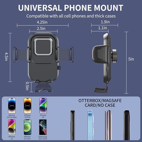 حامل هاتف Poboko لتنفيس السيارة [حاملات هواتف مطورة 2023] حامل هاتف خلوي للسيارة بدون استخدام اليدين مناسب للهواتف الذكية، iPhone. [قوي عسكري، قبضة محكمة ولا تنزلق أبدًا] عالمية in Kuwait