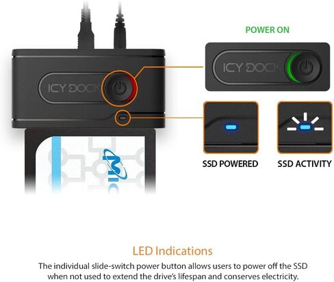محول قارئ متوافق مع USB 3.2 الجيل الثاني (10 جيجابت في الثانية) الى يو 2 NVMe SSD ثاندربولت 4 مع كابلات USB C + A | محول EZ-Ex MB931U-1VB R1 in Kuwait