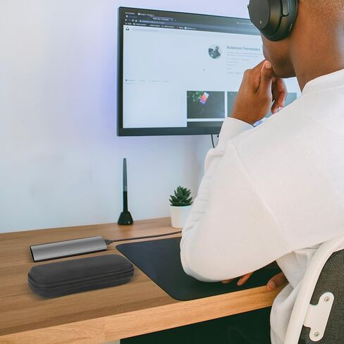 Gelozid M.2 NVMe SSD Enclosure Case for NVMe Enclosure Adapter, Such as SSK, UGREEN M.2 NVMe SATA SSD Enclosure, Shockproof and Protect Your External Drive On The Go in Kuwait