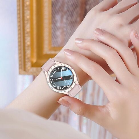 【عبوة من 2+2+3】مجموعة واقي شاشة وحافظة لساعة Samsung Galaxy Watch 6 مقاس 47 مم من Jomitvp، تأتي مع مجموعة من الحلقات الخارجية ذات الوجهين، وأغشية واقية من الزجاج المقسى مضادة للضباب والخدش (47 مم، فضي/أسود) in Kuwait