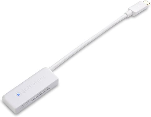 Cable Matters Dual Slot USB C Card Reader (USB C SD Card Reader) in White for Micro SD, SDHC, SDXC Memory Cards - Thunderbolt 4 / USB4 / Thunderbolt 3 Port Compatible in Kuwait