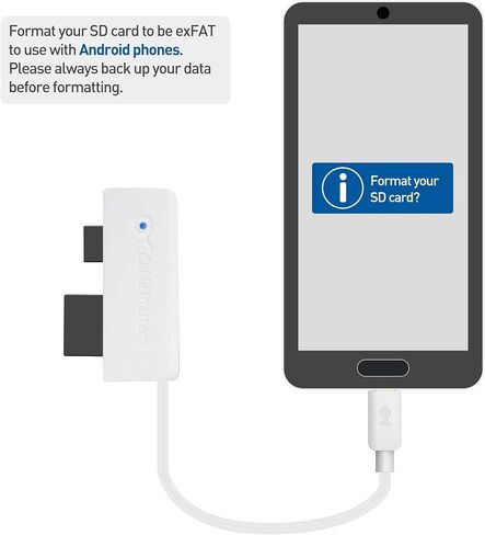 Cable Matters Dual Slot USB C Card Reader (USB C SD Card Reader) in White for Micro SD, SDHC, SDXC Memory Cards - Thunderbolt 4 / USB4 / Thunderbolt 3 Port Compatible in Kuwait