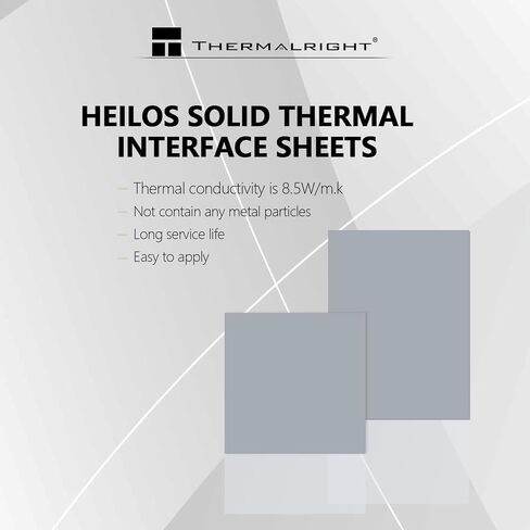 ورقة شحم سيليكون من Thermalright Heilos صلبة موصلة حراريًا لوحدة المعالجة المركزية/وحدة معالجة الرسومات، غير موصلة، سطح المكتب/أجهزة الكمبيوتر المحمولة للأغراض العامة، ورقة واجهة حرارية صلبة لمواصفات AMD (40 × 40 × 0.2 مم) in Saudi Arabia