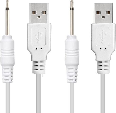 او جو ديل كيبل شحن USB الى تيار مستمر بديل | سلك شاحن USB - 2.5 ملم - بديل اصلي (عبوتان ابيض) in Kuwait