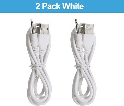 او جو ديل كيبل شحن USB الى تيار مستمر بديل | سلك شاحن USB - 2.5 ملم - بديل اصلي (عبوتان ابيض) in Kuwait