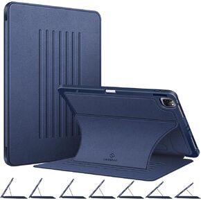 حافظة CaseBot المغناطيسية لجهاز iPad Pro 12.9 بوصة الجيل السادس 2022، حافظة متينة مقاومة للصدمات متعددة الزوايا، غطاء خلفي ناعم من مادة TPU مع حامل قلم، تناسب أيضًا iPad Pro 12.9 بوصة الجيل الخامس/الرابع/الثالث، أسود in Kuwait