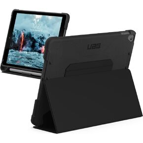 URBAN ARMOR GEAR UAG Designed for iPad 10.2 Case Black, 9th Generation 2021, 8th Gen 2020, Rugged Heavy Duty Protective Durable Folio Cover & Kick Stand, w/Pencil Stylus Holder, Metropolis Series