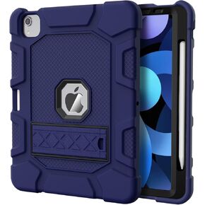 Azzsy Kids Case for iPad Air 5th / 4th Generation 10.9 Inch 2022/2020, [Support 2nd Gen Apple Pencil Charging] Heavy Duty Shockproof Rugged Protective Case for iPad Air 5/4 10.9 Inch, Sky Blue