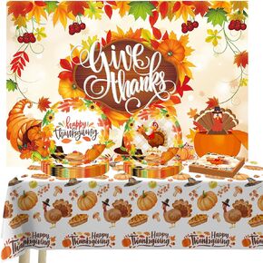 خلفية عيد الشكر ومفرش المائدة لمستلزمات حفلات الخريف الخريف وعيد الشكر ديكور حفلة خلفية صورة لافتة للخريف ديكورات حمام الطفل العلامة التجارية: Yizeda in Kuwait