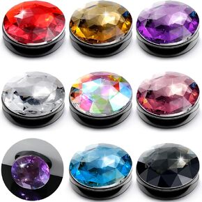 Frienda 8 Pieces Disco Crystal Phone Grip Holder Collapsible Finger Kickstand with Bling Disco Top Self-Adhesive Expanding Stand Universal Electronic Accessories for Phones Tablets in Saudi Arabia