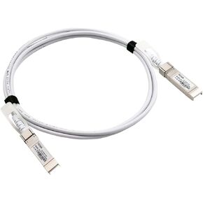 [White Colored] 25GbE SFP28 Passive Copper Cable, 0.5 Meter 25GBASE-CR SFP28 DAC Cable, Compatible for Cisco SFP-H25G-CU0.5M, Ubiquiti, Mikrotik, Netgear, Supermicro, Open Source Switches