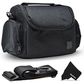 حقيبة كاميرا دي اس ال ار مبطنة جيدًا ومتوسطة الحجم مع جيوب بسحاب ومقصورات ملحقات لكاميرا كانون EOS Rebel T8i T7i T6i T6i T5i T4i T3i SL1 EOS 90D 80D 0D 60D 7D 6D 5D 750D 750D 700D in Kuwait