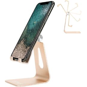Urmust Adjustable Cell Phone Stand Phone Stand for Desk Cradle, Dock, Holder Compatible with iPhone 15 14 13 12 11 Pro Max Xs XR 8 X 7 6 6S Plus SE 5 5S 5C(Purple)