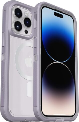 OtterBox DEFENDER XT CLEAR SERIES for iPhone 14 Pro (ONLY) - LAVENDER SKY (Purple/Clear) in Saudi Arabia