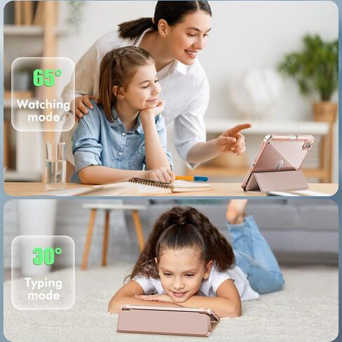 حافظة INFILAND New Hybrid iPad Mini 6 (8.3 بوصة، 2021)، حافظة iPad Mini الجيل السادس مع حامل أقلام [ظهر فائق الوضوح وغطاء جلد PU] [حماية من السقوط بطول 6 أقدام] - أرجواني in Saudi Arabia