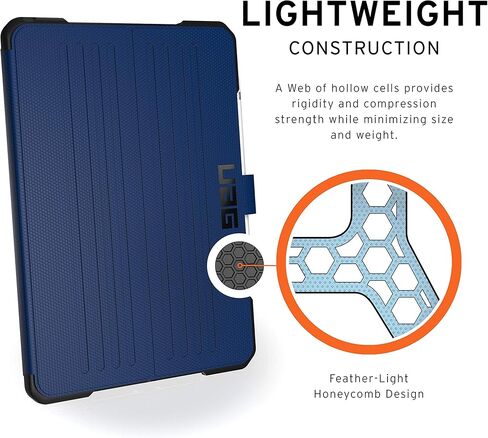 URBAN ARMOR GEAR UAG مصمم لجهاز iPad 10.2 باللون الأسود، الجيل التاسع 2021، الجيل الثامن 2020، غطاء متين واقٍ متين وحامل للركل، مع حامل قلم رصاص، سلسلة Metropolis in Kuwait