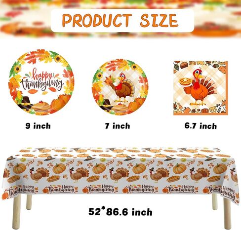 خلفية عيد الشكر ومفرش المائدة لمستلزمات حفلات الخريف الخريف وعيد الشكر ديكور حفلة خلفية صورة لافتة للخريف ديكورات حمام الطفل العلامة التجارية: Yizeda in Kuwait