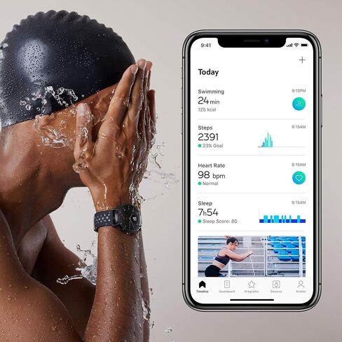Withings Steel HR Sport - ساعة ذكية هجينة متعددة الرياضات، نظام تحديد المواقع المتصل، معدل ضربات القلب، مستوى اللياقة البدنية عبر VO2 max، تتبع النشاط والنوم، الإشعارات in Kuwait