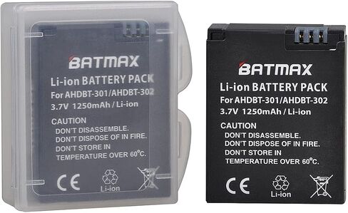 Batmax 3Pcs AHDBT-301 Li-ion Battery + 3-Slots LED USB Charger for GoPro Hero 3, Hero 3+ GoPro AHDBT-301,AHDBT-302 Cameras in Saudi Arabia