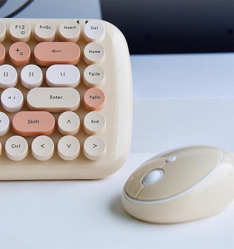 Mofii Wireless Keyboard and Mouse Combo,2.4G USB Multi-Color Cute Full Size Keyboard and Optical Mice Set for Computer Desktop PC Laptop (Pink-Mixed)…… in Kuwait