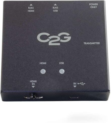 C2G Legrand HDMI Over Cat5/6 Signal Extender, Audio/Video Extender, Ideal as Plug and Play Extender, Supports Up to 164 Feet, Black, 1 Set of 2 Extenders, C2G 60180 in Kuwait