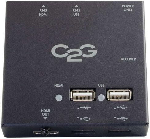 C2G Legrand HDMI Over Cat5/6 Signal Extender, Audio/Video Extender, Ideal as Plug and Play Extender, Supports Up to 164 Feet, Black, 1 Set of 2 Extenders, C2G 60180 in Kuwait