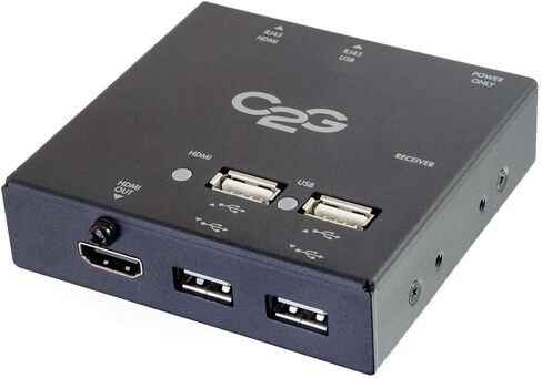 C2G Legrand HDMI Over Cat5/6 Signal Extender, Audio/Video Extender, Ideal as Plug and Play Extender, Supports Up to 164 Feet, Black, 1 Set of 2 Extenders, C2G 60180 in Kuwait