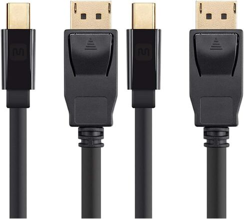 Monoprice 115888 Mini DisplayPort 1.2 to DisplayPort Cable - 1.5 Feet, 4K Capable, Supports 3D Video - Select Series Black in Kuwait