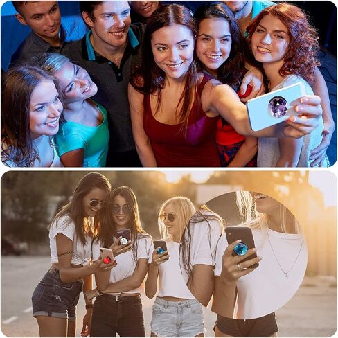 8 قطع من Frienda حامل كريستال قبضة الهاتف حامل إصبع قابل للطي مع بلينغ ديسكو أعلى ذاتي اللصق توسيع حامل الملحقات الإلكترونية العالمية للهواتف والأجهزة اللوحية in Saudi Arabia