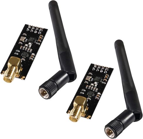 Diitao 2PCS NRF24L01+PA+LNA RF Wireless Transceiver Module with SMA Antenna 2.4 GHz 1100m with 3.3V Regulator on-Board 8 Pin Socket Breakout Adapters for Arduino in Saudi Arabia