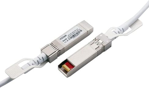 [أبيض اللون] كابل نحاسي سلبي 25 جيجابت SFP28، كابل DAC بطول 0.5 متر 25GBASE-CR SFP28، متوافق مع Cisco SFP-H25G-CU0.5M، Ubiquiti، Mikrotik، Netgear، Supermicro، مفاتيح مفتوحة المصدر in Kuwait