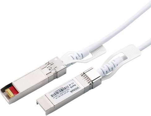 [أبيض اللون] كابل نحاسي سلبي 25 جيجابت SFP28، كابل DAC بطول 0.5 متر 25GBASE-CR SFP28، متوافق مع Cisco SFP-H25G-CU0.5M، Ubiquiti، Mikrotik، Netgear، Supermicro، مفاتيح مفتوحة المصدر in Kuwait